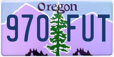 OR license plate 970FUT