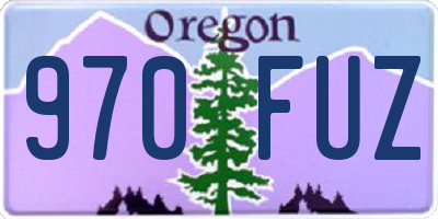OR license plate 970FUZ
