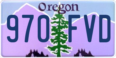 OR license plate 970FVD