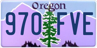 OR license plate 970FVE