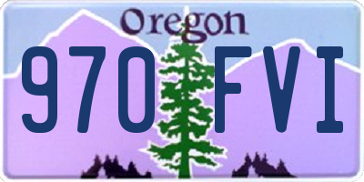 OR license plate 970FVI