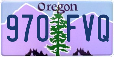 OR license plate 970FVQ