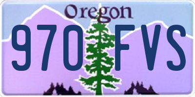 OR license plate 970FVS