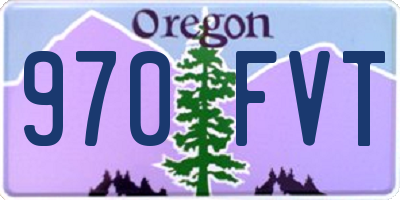 OR license plate 970FVT