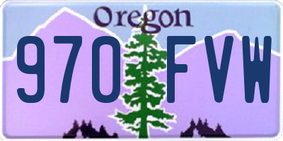 OR license plate 970FVW
