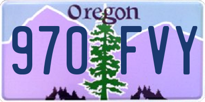 OR license plate 970FVY