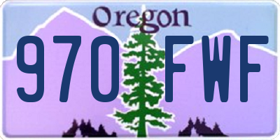 OR license plate 970FWF