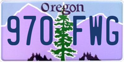 OR license plate 970FWG