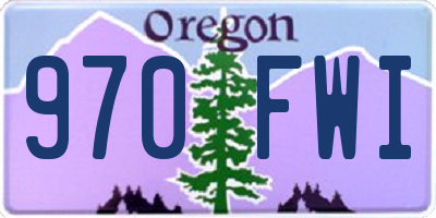OR license plate 970FWI