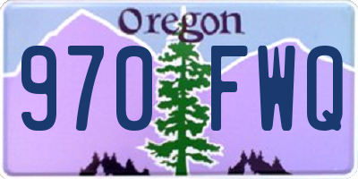OR license plate 970FWQ