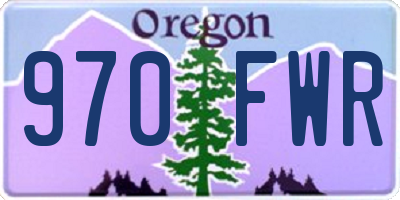 OR license plate 970FWR
