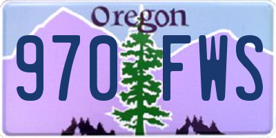 OR license plate 970FWS