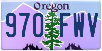 OR license plate 970FWV