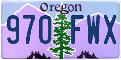 OR license plate 970FWX