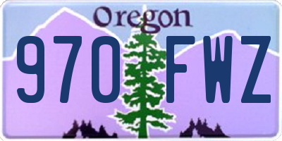 OR license plate 970FWZ