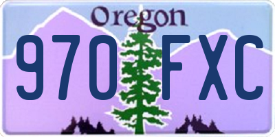 OR license plate 970FXC