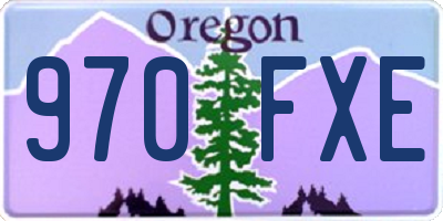OR license plate 970FXE