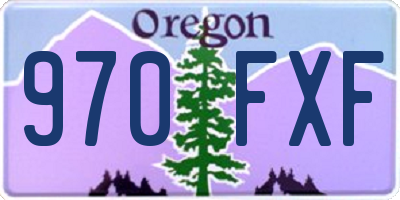 OR license plate 970FXF