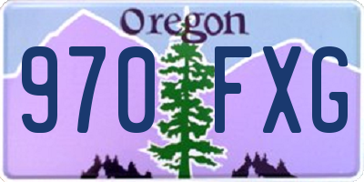 OR license plate 970FXG
