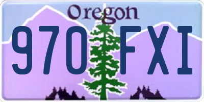 OR license plate 970FXI