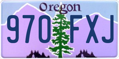 OR license plate 970FXJ