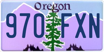 OR license plate 970FXN