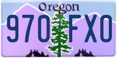 OR license plate 970FXO