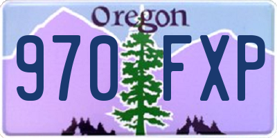 OR license plate 970FXP