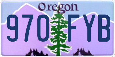 OR license plate 970FYB