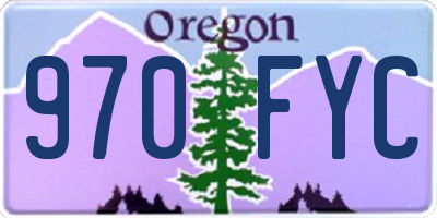 OR license plate 970FYC