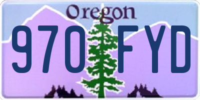 OR license plate 970FYD