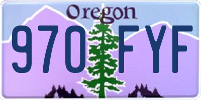 OR license plate 970FYF