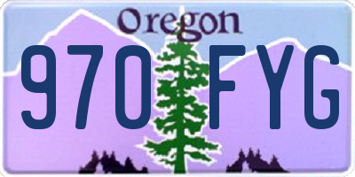 OR license plate 970FYG