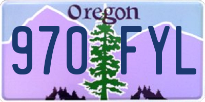 OR license plate 970FYL