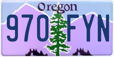 OR license plate 970FYN
