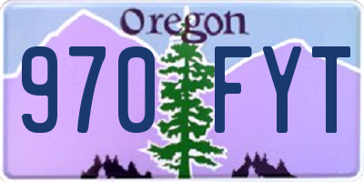 OR license plate 970FYT