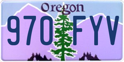 OR license plate 970FYV