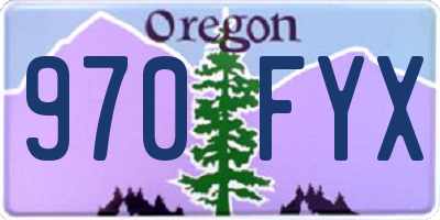 OR license plate 970FYX