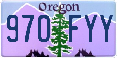 OR license plate 970FYY