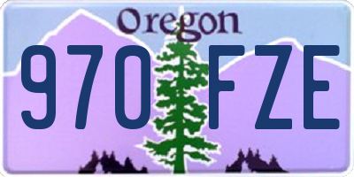 OR license plate 970FZE