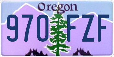 OR license plate 970FZF