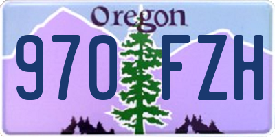 OR license plate 970FZH