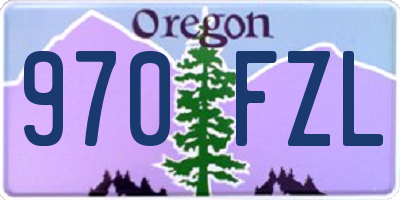 OR license plate 970FZL