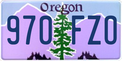 OR license plate 970FZO