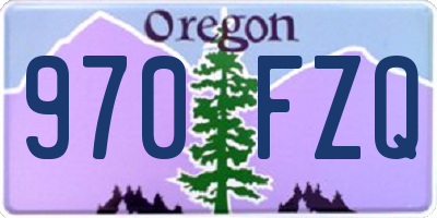OR license plate 970FZQ