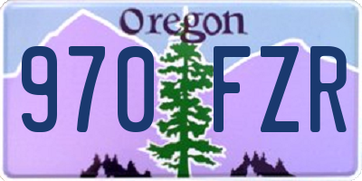 OR license plate 970FZR