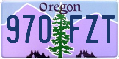 OR license plate 970FZT