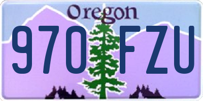 OR license plate 970FZU