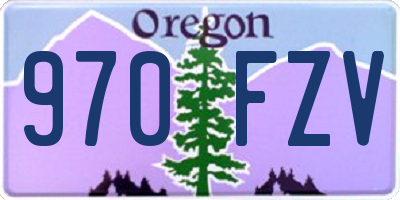OR license plate 970FZV