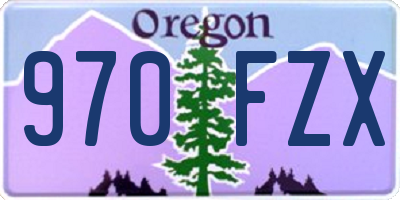 OR license plate 970FZX